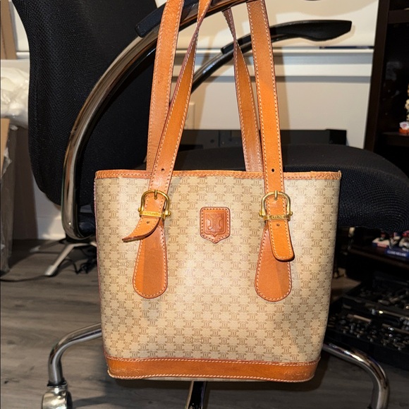 Celine Handbags - Celine Tan and Brown Tote Bag